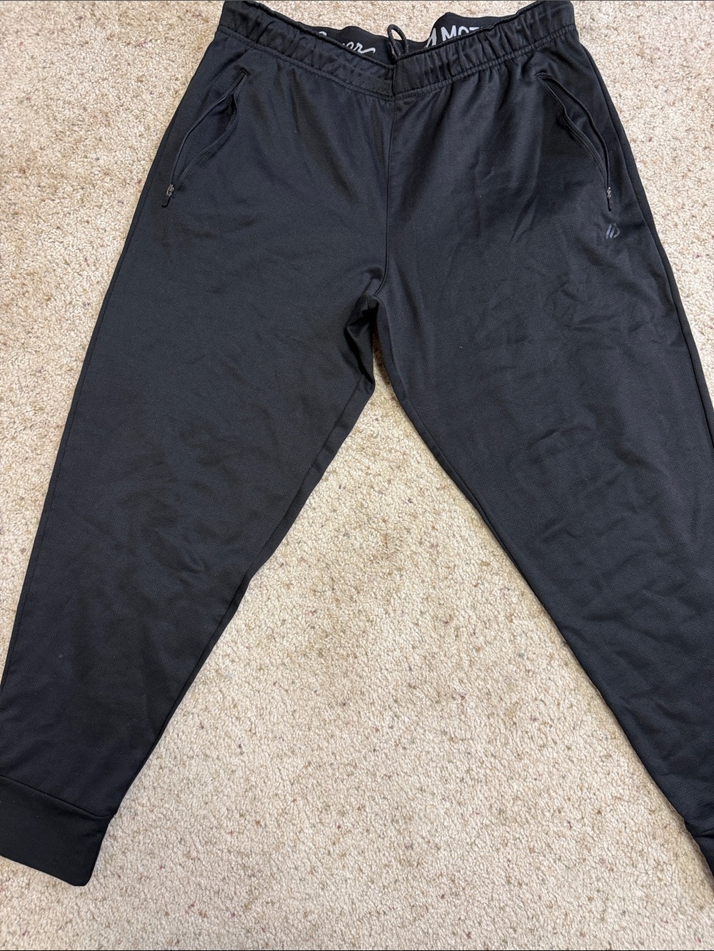 Eddie Bauer Black Athletic Joggers with Zip Pockets